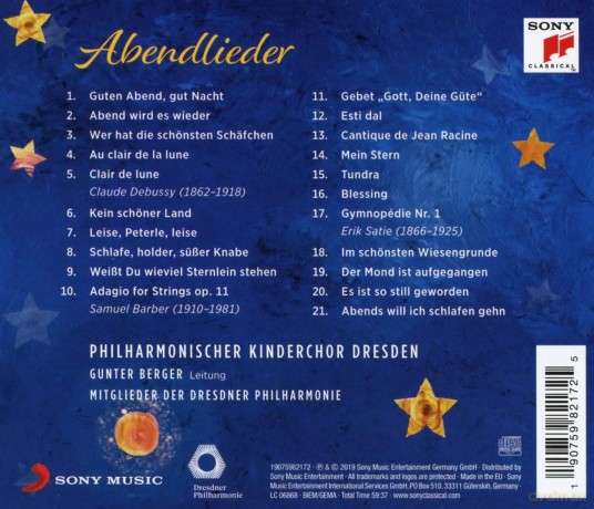 Philharmonischer Kinderchor Dresden: Abendlieder [CD]