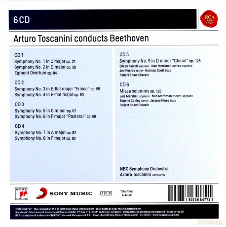 Arturo Toscanini: Arturo Toscanini Conducts Beethoven [6CD]
