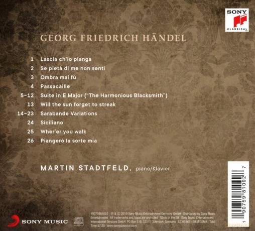 Martin Stadtfeld: Handel Variations [CD]