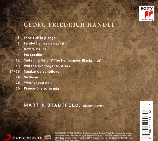 Martin Stadtfeld: Handel Variations [CD]