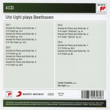 Uto Ughi: Uto Ughi Plays Beethoven Violin Sonatas [4CD]