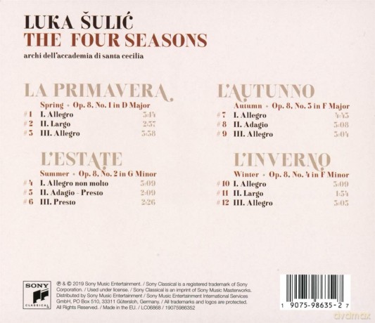 Luka Sulic: Vivaldi: The Four Seasons [CD]