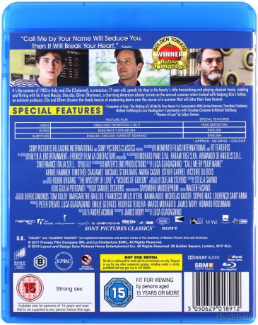 Call Me By Your Name (Tamte dni, tamte noce) [Blu-Ray]