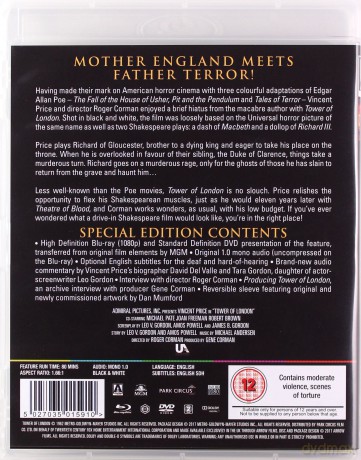 Tower of London [Blu-Ray]+[DVD]