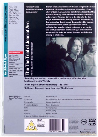 Trial Of Joan Of Arc The Robert Bresson [DVD]