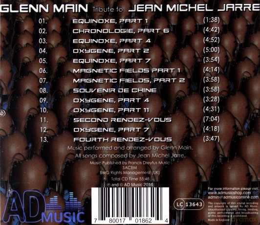 Glenn Main: Tribute To Jean Michel Jarre [CD]
