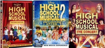 High School Musical 1+2+koncert Pakiet [3DVD] (Disney)