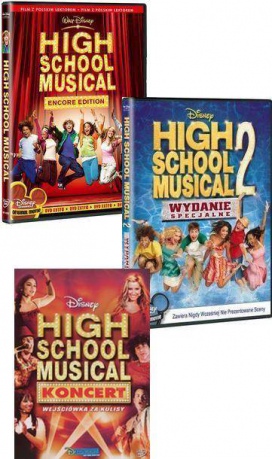 High School Musical 1+2+koncert Pakiet [3DVD] (Disney)