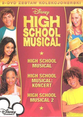 High School Musical 1+2+koncert Pakiet [3DVD] (Disney)