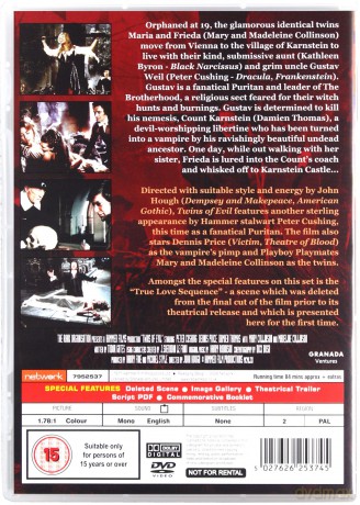 Twins Of Evil Film Special Edition [DVD]