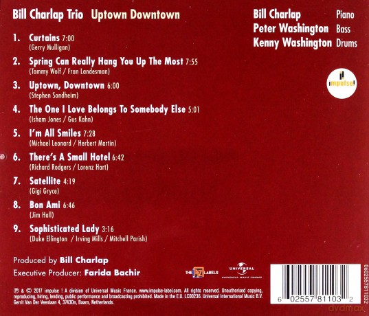 Bill Charlap Trio: Uptown Downtown [CD]
