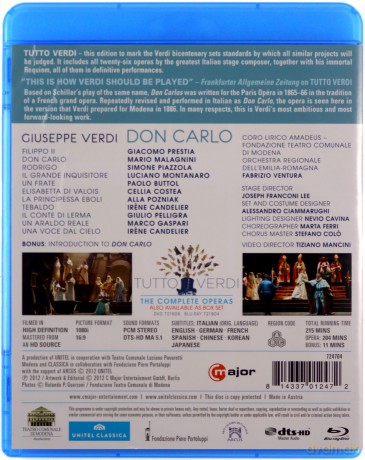 Prestiamalagninipiazzola: Verdidon Carlo [Blu-Ray]