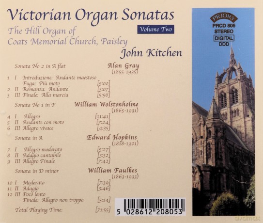 John Kitchen: Victorian Organ Sonatas - Vol 2 - Hill Organ Of Coats Memorial Church. Paisley. Scotland [CD]