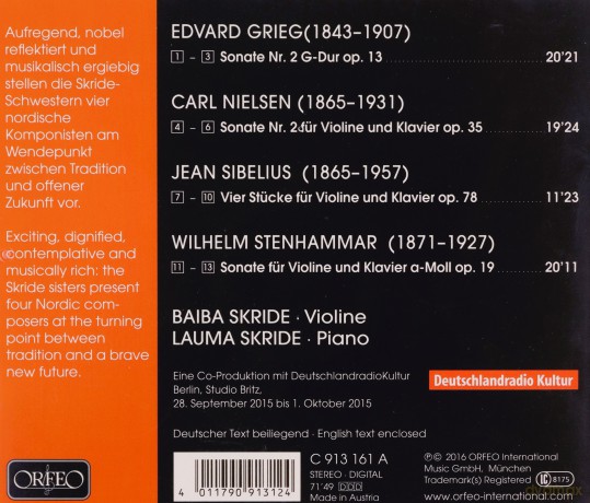 Baiba Skridelauma Skride: Violin Sonatas Pieces [CD]