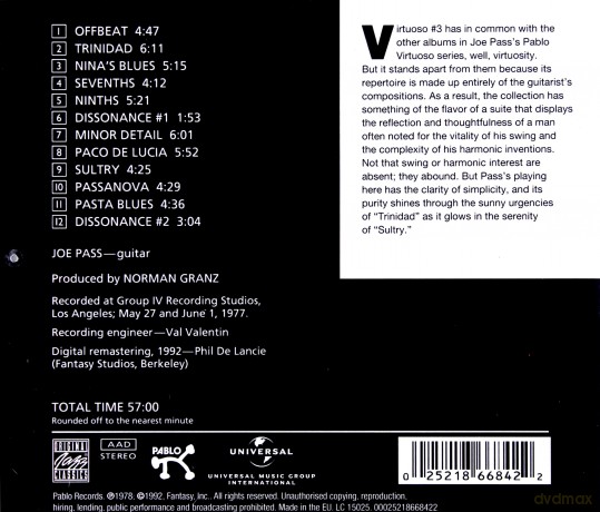 Joe Pass: Virtuoso #3 [CD]