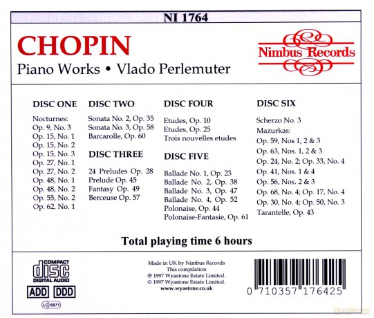 Fredric Chopin: Vlado Perlemuter -Nimbus Recordings - Vlado Perlemuter [CD]