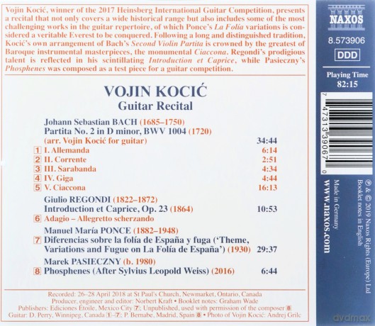 Vojin Kocic: Vojin Kocic Guitar Laureate Recital [CD]