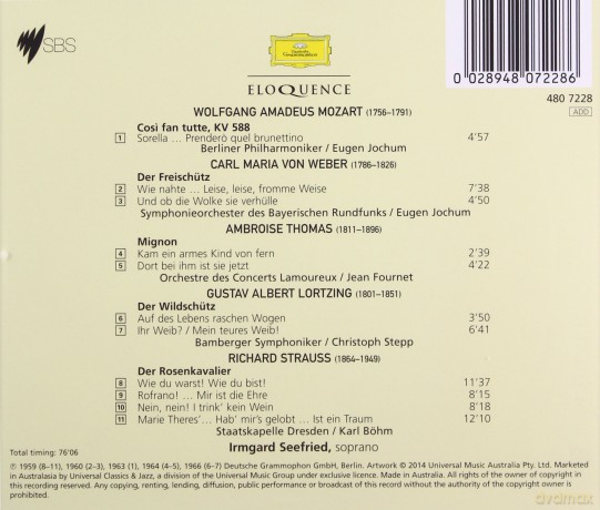 Irmgard Seefried: Vol 2 - Opera Arias [CD]