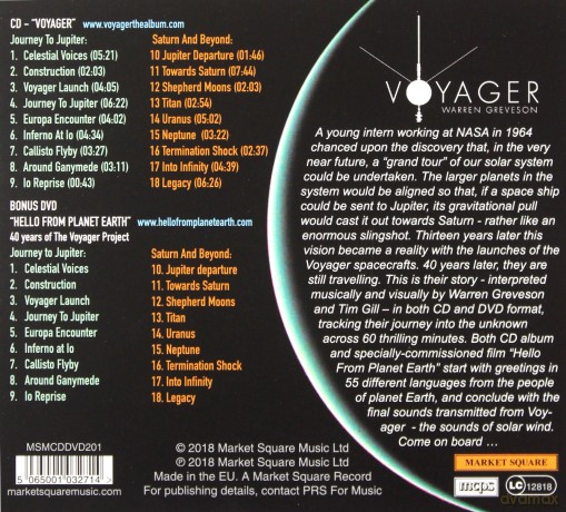 Voyager soundtrack (Warren Greveson) [2CD]
