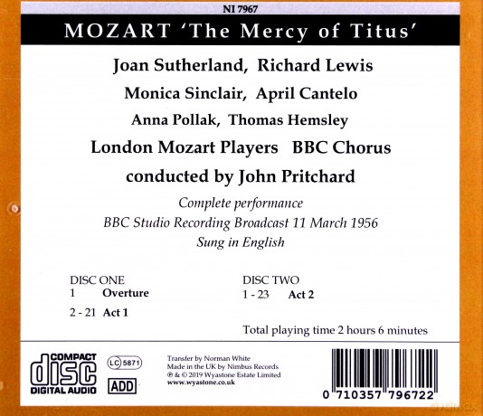 W.A. Mozart: The Mercy Of Titus [2CD]