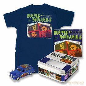 The Beatles: The Long And Winding Road (Cast Set) (T-Shirt)+(Model samochodu)+(Metalowe pudełko)+(Grafika)