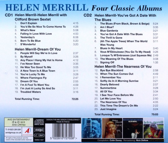 Helen Merrill: Four Classic Albums [2CD]