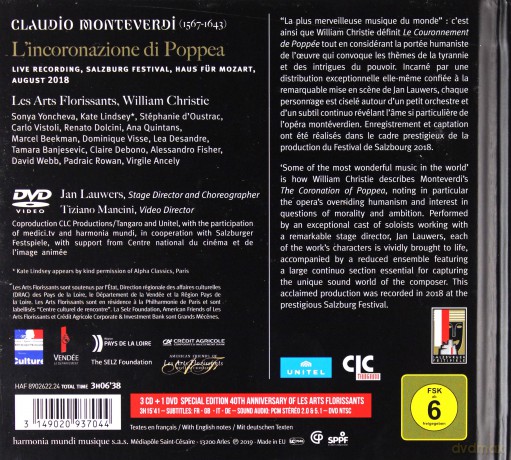 Les Arts Florissants & William Christie: Monteverdi: LIncoronazione Di Poppea [2CD]