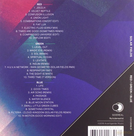 Solar Fields: Rgb - Red. Green. Blue [3CD]