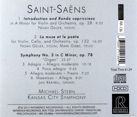 Kansas City So Stern: Saint Saens Symphony No 3 [CD]