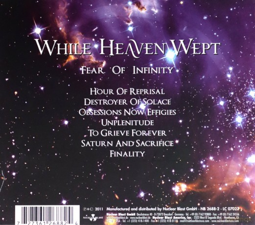 While Heaven Wept: Fear Of Infinity [CD]