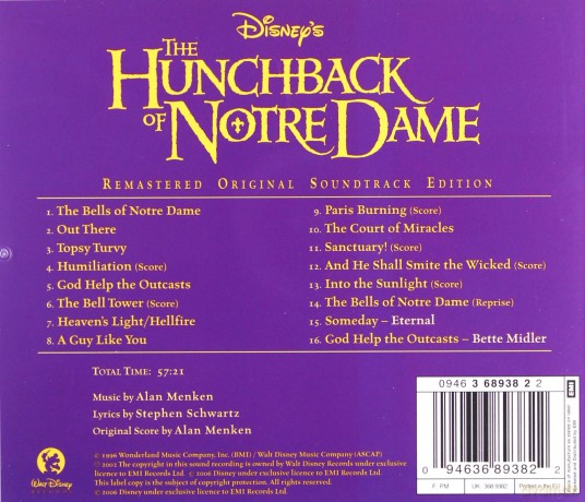 The Hunchback Of Notre Dame soundtrack [CD]