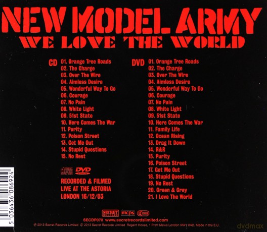 New Model Army: We Love The World [2CD]
