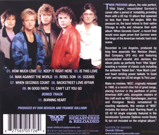 Survivor: When Seconds Count [CD]