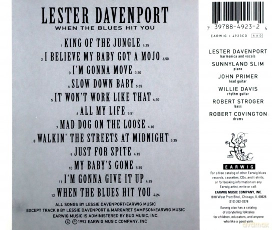 Lester Mad Dog Davenport: When The Blues Hits You [CD]