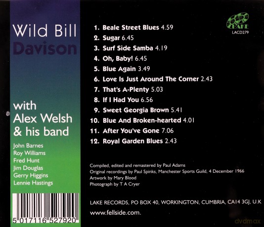 Alex Welsh & His Band: Wild Bill Davidson With A [CD]