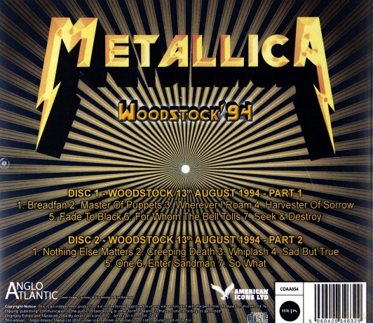 Metallica: Woodstock 94 [2CD]