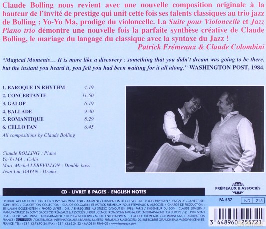 Claude Bolling: Yo Yo Ma [CD]