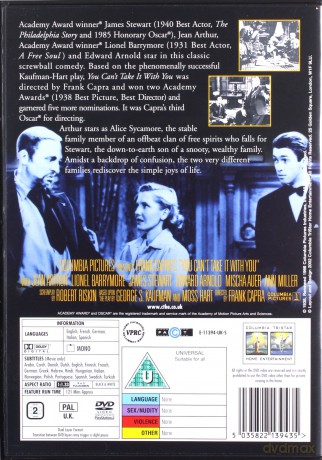 You Cant Take It With You Frank Capra [DVD]