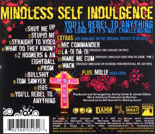 Mindless Self Indulgence: YouLl Rebel To Anything [CD]