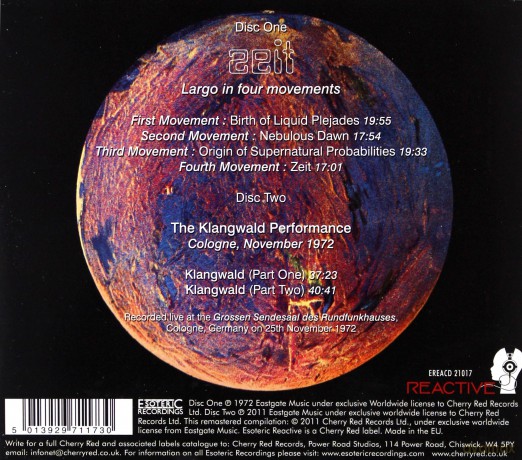 Tangerine Dream: Zeit [2CD]