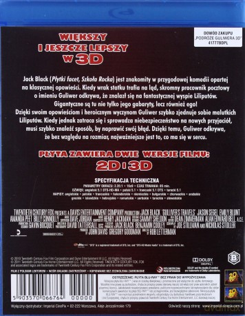 Podróże Guliwera 3D [Blu-Ray 3D]