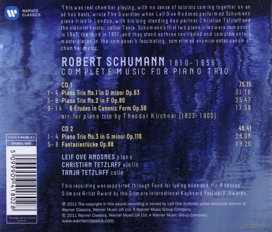 Andsnes: Complete Piano Trios [2CD]