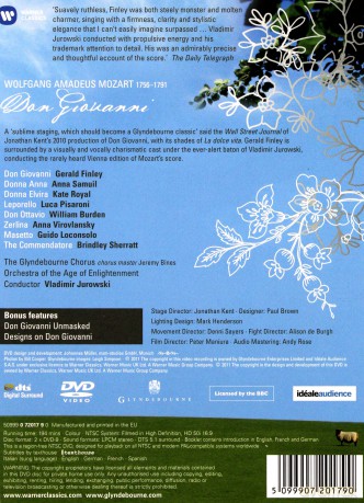 Finley: Don Giovanni - Glyndebourne 2010 [2DVD]