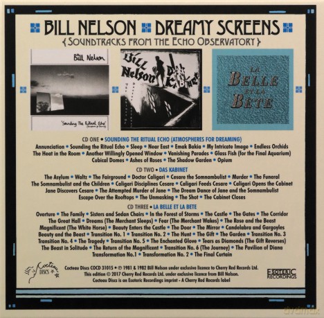 Bill Nelson: Dreamy Screens: soundtracks From The Echo Observatory [3CD]