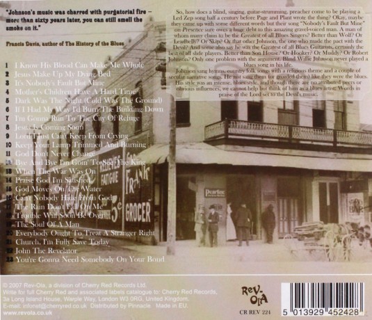 Blind Willie Johnson: Nobodys Fault But Mine [CD]