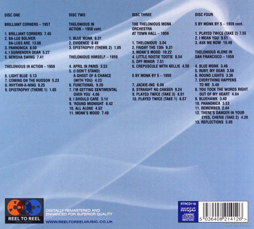 Thelonious Monk: Six Classic Albums Vol. 2 [4CD]