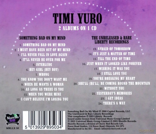 Timi Yuro: Something Bad On My Mind / The Unreleased & Rare Liberty Recordings [CD]