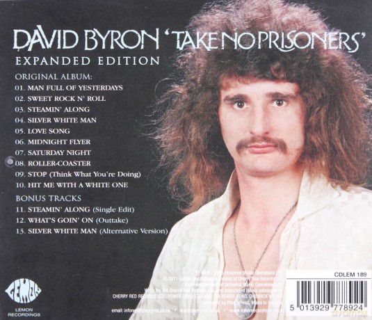 David Byron: Take No Prisoners [CD]