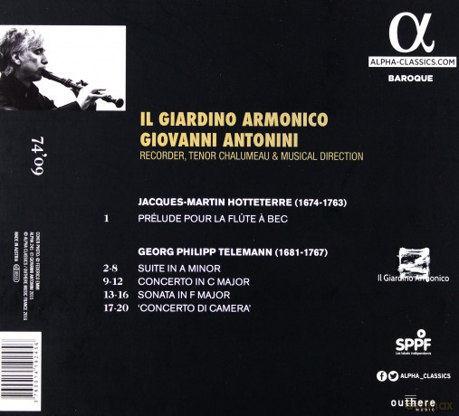 Il Giardino Armonico: Telemann/Music For Recorder [CD]