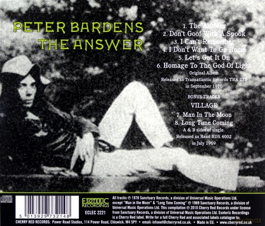 Peter Bardens: The Answer [CD]